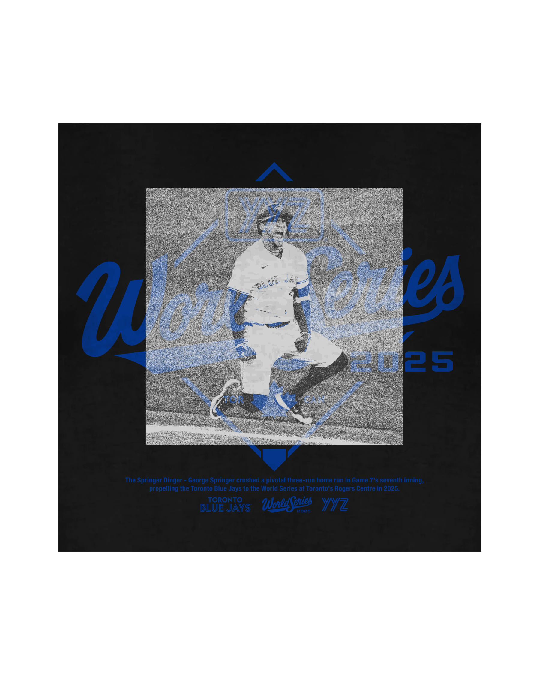 "SPRINGER DINGER' TORONTO BLUE JAYS WORLD SERIES T-SHIRT