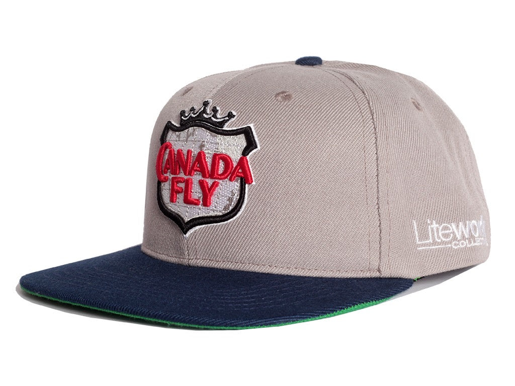 Grey Canada Fly Snapback